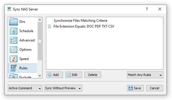 SyncBreeze File Synchronization Rules Extensions