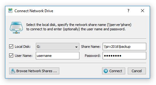 SyncBreeze Server Connect Network Drive